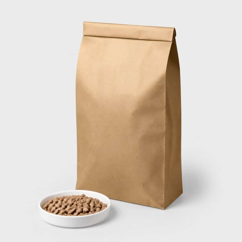 Sac de croquettes pour chaton de 2 mois et soucoupe basse en porcelaine