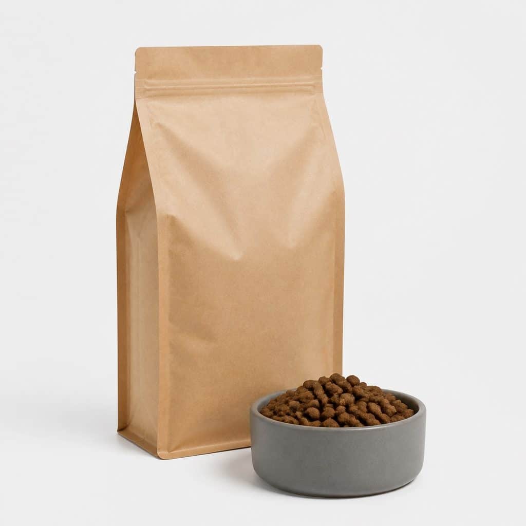 Sac de croquettes pour chaton de grande race et gamelle large en grès
