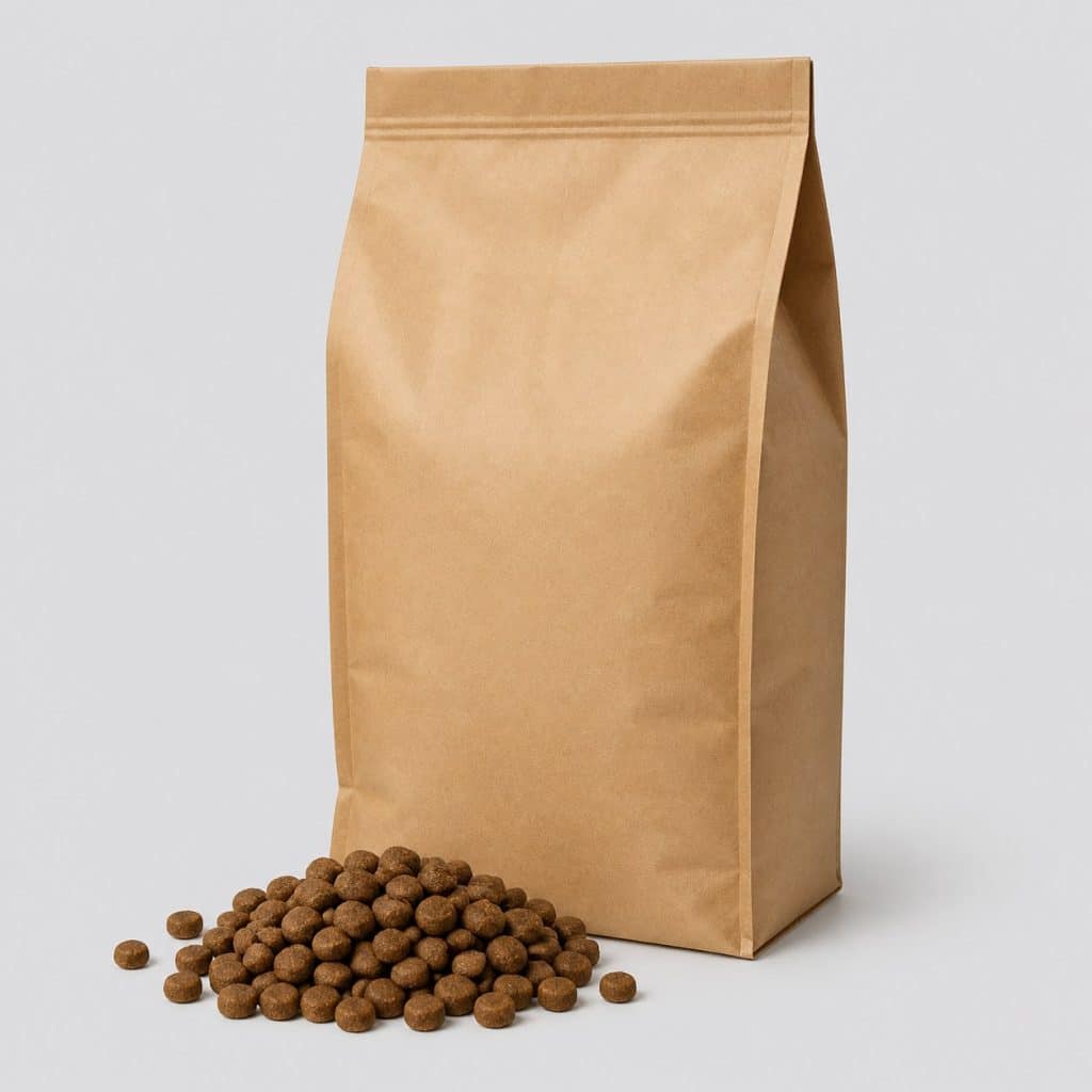 Sac de croquettes de 15 kg pour chien de taille moyenne, vue d'ensemble