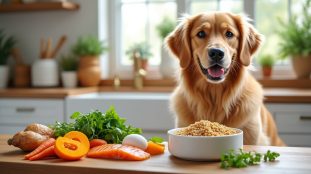découvrez les nutriments essentiels à la santé de votre chien : protéines, lipides, glucides, vitamines, minéraux et eau.