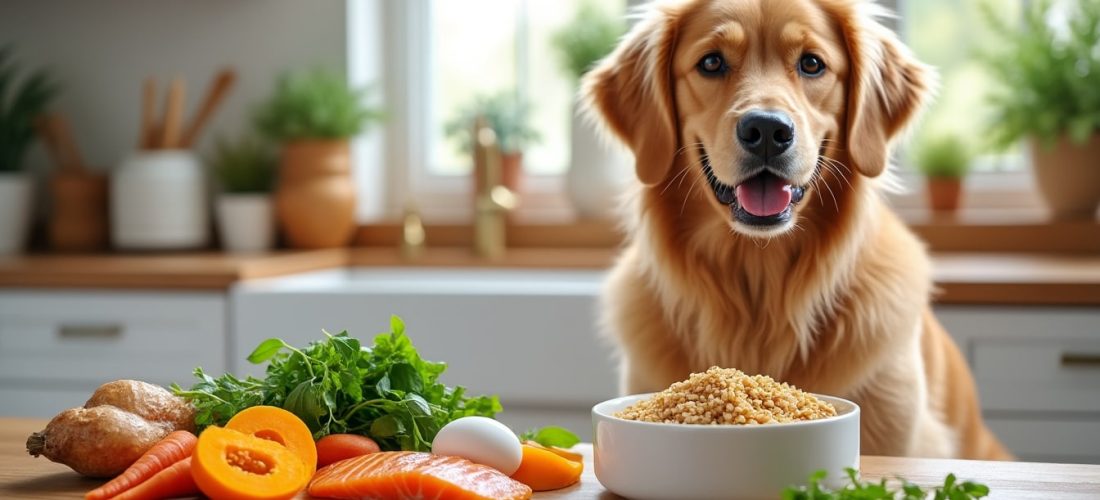 découvrez les nutriments essentiels à la santé de votre chien : protéines, lipides, glucides, vitamines, minéraux et eau.
